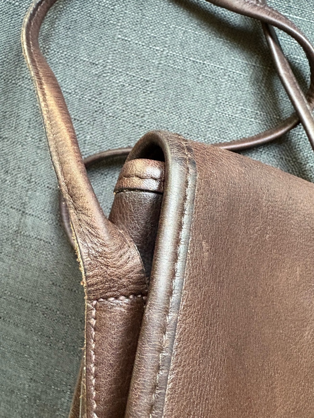 Coach Brown Leather Crossbody with Gold Turn-Lock - Picture 3 of 4
